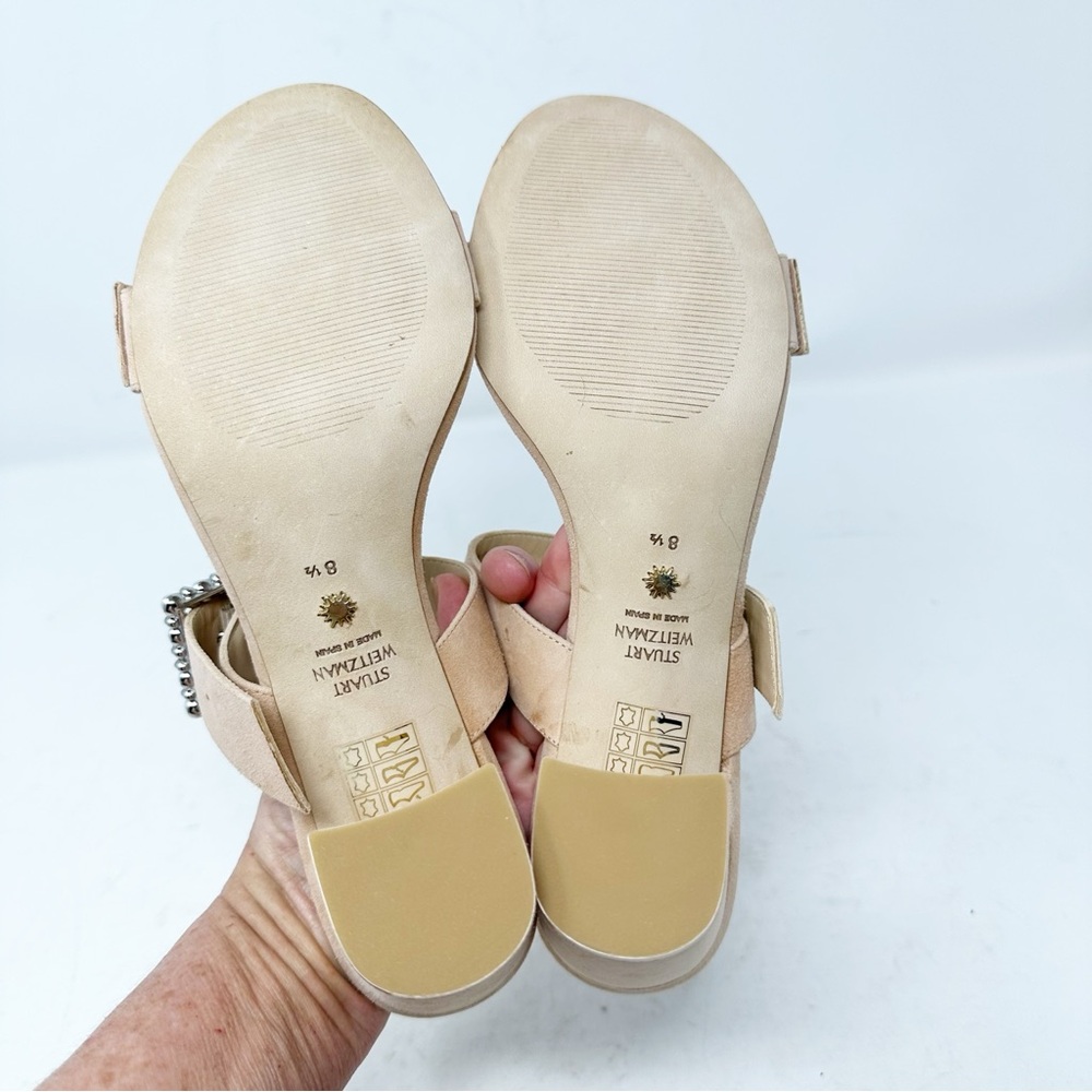 STUART WEITZMAN Pearl Geo Buckle 75 Slide NWOT in Size 8.5 - Picture 7 of 8